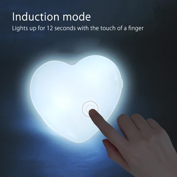LED Bag Lempa Širdies Apvalios Formos LED Rankinėje Šviesos Atmosferą, Žibintai ir Dekoro, Žibintai Protingai Smart Touch Įjunkite Su Keychain