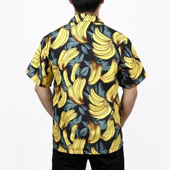 3D Bananų Juokinga 3D Spausdinimo Havajų Marškinėliai Vyrams 2019 M. Vasarą trumpomis Rankovėmis 5XL Atogrąžų 