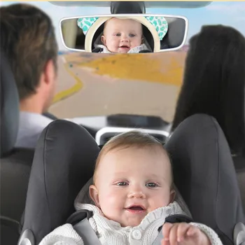 2019 Baby Automobilių Sėdynės Įdaryti Pliušinis Žaislas Gyvūnų Gerbiami Veidrodis, Galinio Vaizdo Kūdikio Barškutis Kūdikiui Backseat Žaislas Naujagimių Reikmenys 0~12 Mėnesių