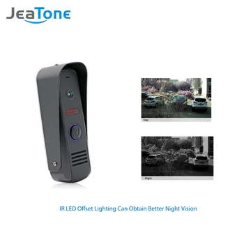 JeaTone 720P/HAINAUT Skambina spalvoto Vaizdo Durų Varpelis IR Kamera Plataus Kampo Kamera, Aukštos Raiškos Kamera, IP65 Vandeniui su Raincover