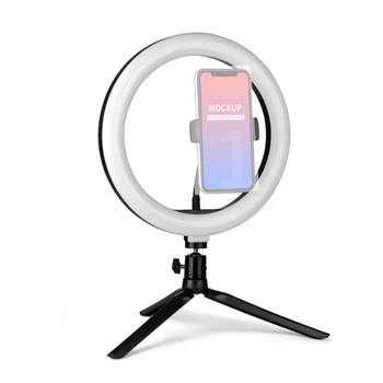 Studija Šviesos Žiedas Lempa Led Selfie Makiažas su Telefono Laikiklis, Trikojis Stovas, skirtas Vaizdo Fotografijos Stovėti Kamera Mini Žibintai 