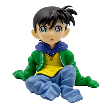 10CM Anime Detective Conan Jimmy Kudo Edogawa Sėdi Konan PVC Pav Borthday Dovana Modelis Žaislas