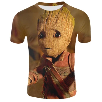 Groot Globėjai Galaxy 3D atspausdintas T-shirt, tai laiko ponios ir vyrų juokinga naujiena T-marškinėliai trumpomis rankovėmis viršūnes unisex c