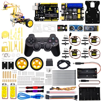 Keyestudio 4DOF Mechaninė Rankos Robotas Automobilių Mokymosi Starter Kit W/PS2 Contoller už Arduino Robotas/Support 