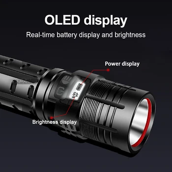 600000lm XHP90.2 Labiausiai galingas led flashlight18650 usb žibintuvėlis šviesos įkrovimo zoom 