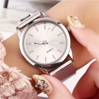Prabangūs Laikrodžiai Kvarcinis laikrodis Nerūdijančio Plieno ryšys Atsitiktinis Bracele Žiūrėti Mados Analoginis Žiūrėti relojes mujer наручные часы A50