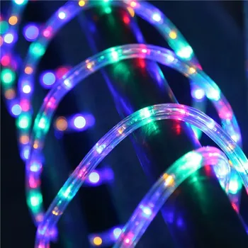 LED Rainbow Llight Vamzdžiai 8 Režimas 220V Ištisus Du Laidus Apšvietimo Vandeniui Lauko Kalėdų, Vestuvių Dekoras RGB LED Žibintai, String