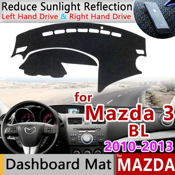 Už Mazda 3 BL. 2010 M. 2011 M. 2012 m. 2013 m MK2 neslystantis prietaisų Skydelio Kilimėlis Padengti Trinkelėmis skėtį nuo saulės Dashmat Kilimų Automobilių Reikmenys Anti-purvinas Kilimas