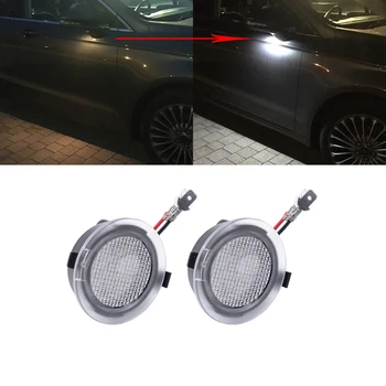 2x Balta LED Šoninis Veidrodis Balos dega Ford Fusion Gen 2 2013-2017 Mustang-2017 Mondeo MK5-2017