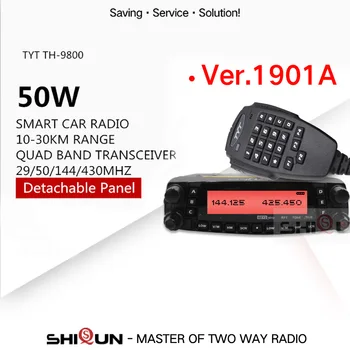 1901A TYT TH9800 TH-9800 Mobilus Transiveris Automobilių Radijo Stotis 50W 809CH Kartotuvas Scrambler Quad Band VHF/UHF Automobilio Radijo