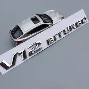 1pc ABS V12 biturbo V12biturbo V8biturbo V8 BITURBO 3d Auto Lipdukas Logotipas Ženklelis Embleme Emblema