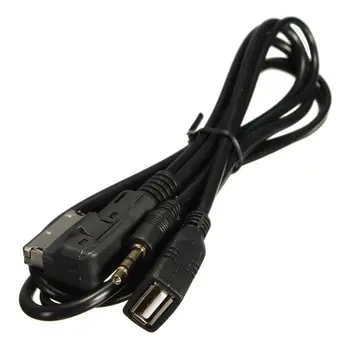 3.5 mm AUX Audio Kabelis MDI AMI MMI Sąsaja USB Adapteris A6L A8L Q7 A3 A4L A5 E7CA