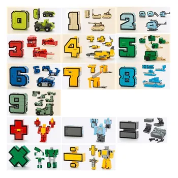 7-15VNT Montavimas Blokai Švietimo Žaislai Veiksmų Skaičius, Transformacijos Numeris Robotas Deformacijos Robotas Žaislas Vaikams
