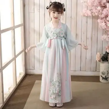 2020 Senovės Hanfu Merginos Rytų Kinijos Kostiumas Vaikams Tradicinės Kinų Suknelė Vaikų Laumės Tang Dinastijos Veiklos Dėvėti