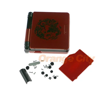 ChengChengDianWan Raudona Kinų Drakonas Limited Edition Pilnas Korpusas su Lukštais Atveju Gameboy Advance GBA SP Atveju