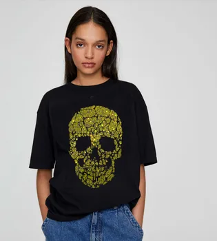 Mada Marškinėliai Moterims Karšto gręžimo Trumpas Rankovėmis O-kaklo T-shirt Viršuje Tees Moteris