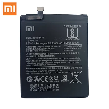 Originalus Telefonas, Baterija Redmi Pastaba 5A Premjero S2 Baterijos Xiaomi Mi 5X A1 Mi5X BN31 Pakeitimo Bateria 5A Pro Y1 MiA1 S2