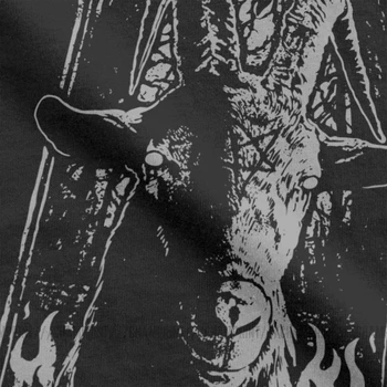 Black Metalo Phillip T-Shirt Vyrams Ragana Šėtono Ožkos Siaubo Atsitiktinis Medvilnės Marškinėliai trumpomis Rankovėmis Marškinėliai Drabužių