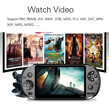 X12 Delninis Žaidimų Konsolės 8G 32/64/128 Bitų HD Spalvotas LCD Ekranas 3000+ Žaidimai Vaikas Vaizdo Retro Portable Nešiojamą Žaidimų Žaidėjas TV