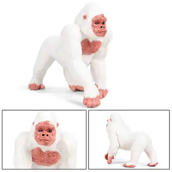 Plastikiniai Modeliavimas Šimpanzė Miniatiūros Apdailos Amatų Šimpanzė Figūrėlės Ornamentu Baltoji Gorila Darbastalio Apdaila