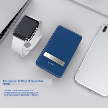 Magnetinio Belaidžio Powerbank iphone 12 Mini Pro Max 5000mAh Galia Banko Įkraunamų Baterijų, Išorinės Baterijos Su Stovu