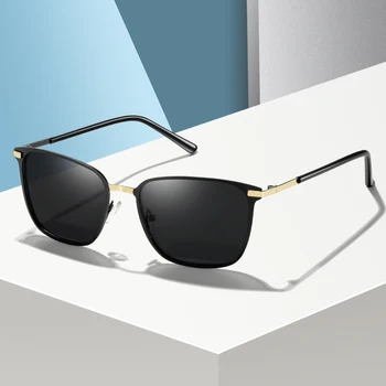 Prekės ženklo Dizainas Poliarizuoti Akiniai nuo saulės Vyrams Metalo Vairavimo Saulės Akiniai Vyrų Kvadratinių Sunglass UV400 Atspalvių Oculos de sol