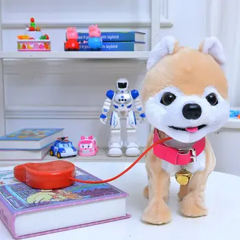 Robotas Šuo Dainavimas, Šokiai, Vaikščiojimas Haskis Muzikos Elektroninių Naminių Gyvūnėlių Šuniuką Pavadėlio Teddy Muzikos Pliušinis Šuo Vaikams Gimtadienio Dovanos