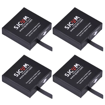 4Pcs 1200mAh Originalus SJCAM SJ8 Series Baterijos + LED 3-Lizdai USB Įkroviklio SJCAM SJ8 Pro / SJ8 Plius / SJ8 Oro Veiksmo Kameros