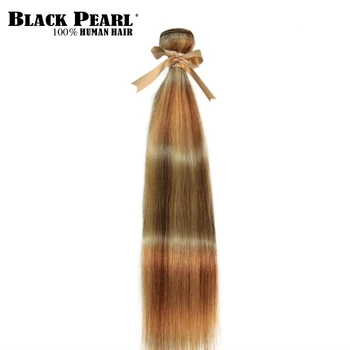 Black Pearl Remy P27/613 Ryšulių Brazilijos Plaukų Pynimas 10-24 Coliais Tiesiai Žmogaus Plaukų Pratęsimo Šviesūs Plaukų Pynimas Pluoštas