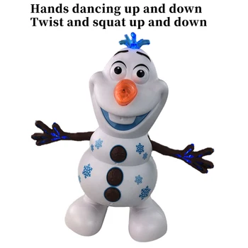 Šokių Sniego Olaf Robotas Su Muzikos Led Žibintuvėlis Elektros Veiksmų Skaičius, Modelį, Vaikai Žaislų Animatronics Statulėlės