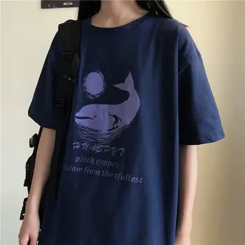T-marškinėliai Moterims trumpomis Rankovėmis Atspausdintas Unisex Japonijos Retro Harajuku Moterų Bf Pora 2020 Naujas Mados Stilius Femme Drabužių Tees