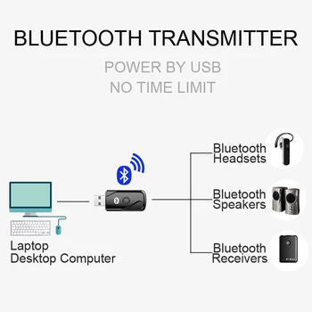 Hevaral USB Bluetooth Siųstuvą, Bluetooth 4.2 Dongle Garso Perduoti Belaidžio ryšio Adapteris, Skirtas PC Kompiuteris, Nešiojamas WIN10/8/XP/Vista