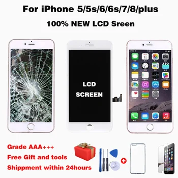 Klasės AAA+++LCD Ekranas iPhone 6 6S 6Plus 6SPlus Jutiklinio Ekrano Pakeitimas, 