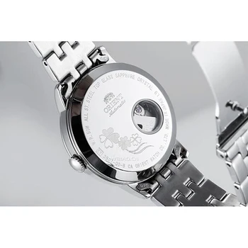 Originalus ORIENT Watch Mechaninė Automatinė Moterų Žiūrėti Nerūdijančio Plieno Dirželiai Sapphire Kristalas Dial 50m atsparumas Vandeniui Garantija