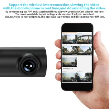 WiFi, Automobilių DVR Brūkšnys Kamera LF9 Pro 1080P Full HD Naktinio Matymo G-sensorius Dashcam Lengvai Montavimas Asmeninio Automobilio Elementai