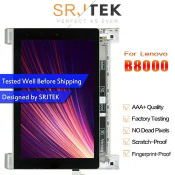 SRJTEK 10.1 LCD Lenovo B8000 Jogos Tabletė 10 60047 LCD Ekrano Matricos Ekranas Touch 