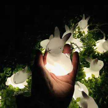 1,5 m Velykų Prabangus Rabbit Žibintai String Katytė Švenčių LED Lempa su baterijomis Šalies Namų Dekoravimo Reikmenys