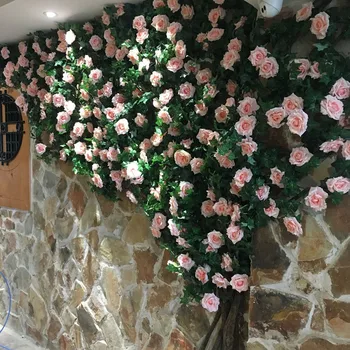Modeliavimo Rožės Rotango Vestuvių Sienos Fone Apdailos Dirbtinių Gėlių Viešbutis Sveiki Atvykę Festivalio Šalies Sienų Apdaila