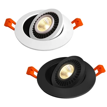 Pritemdomi įleidžiamas LED Šviestuvai Kampas Reguliuojamas COB Lubų Lempa Apšvietimas 9w 7w 12w 15w18w Sukasi LED downlight AC85-265V