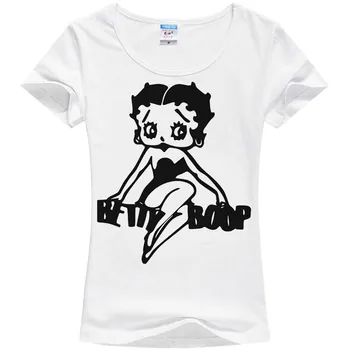 Betty boop t-shirt Vasaros mados moterų trumparankoviai marškinėliai Vsuprem tee marškinėliai moterims