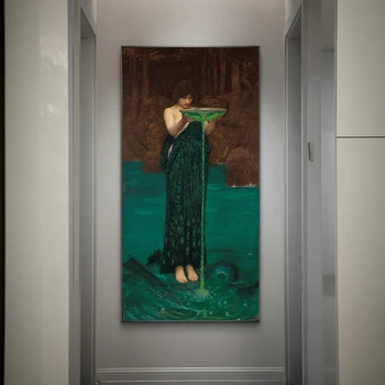 Citon William Waterhouse《Circe Invidiosa》Drobė, aliejus, tapyba Pasaulyje Garsaus Kūrinio Plakato Nuotrauką Sienos Meno Dekoro Namų Puošybai