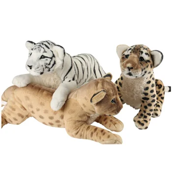 40-60cm 4 Stilius Minkštas Iškamšos Guli Tigras, Pliušiniai Žaislai Pagalvė Liūtas Peluche Kawaii Leopard 