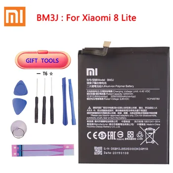 Originalios Telefonų Baterijos BM3J Už Xiaomi 8 Lite MI8 Lite High capacity Polimerų Bateriją 3350mAh Su nemokamais Įrankiais