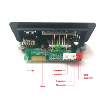 Belaidžio 5V MP3 Grotuvas, Audio Modulis WMA Dekoderis Valdybos 3W*3W Amp USB SD Radijo Automobilių Raudona Skaitmeninis LED Su Nuotolinio valdymo pultelis
