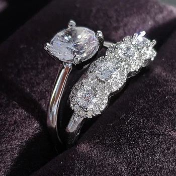 2021 nauja siunta 925 sterlingas sidabro juvelyriniai sidabro sužadėtuvių ir vestuvių juostoje nustatykite, pora žiedus R5501