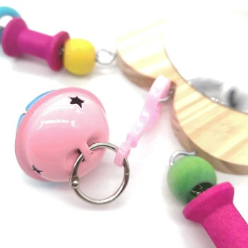 Neperleidžiama Kabo Paukštis Veidrodis Vištienos Žaislai su Bell Mediniai Kapojimą Žaislas, skirtas Viščiukų, Vištų Coop