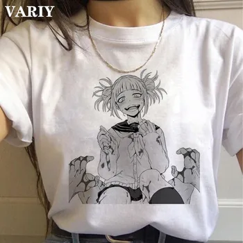 Mano Herojus akademinės bendruomenės Harajuku Kawaii Himiko Toga Spausdinti Marškinėliai Moterims japonijos T-shirt Ullzang anime grafika 90s moterų Tees viršūnės
