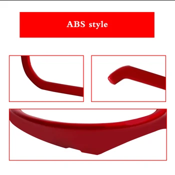 3PCS ABS Stiliaus Raudona Priemonės Prietaisų Skydelio Dangtelį Apdailos Lipdukai 2018-iki 