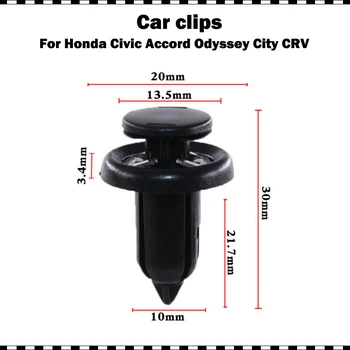Kokybės Plastiko, Supakuota Juoda Pažvelgti Bamperio Fiksavimo Kabliukai Įrašą Užtrauktuku Stumti Spyna Kniedės Apdaila Kniedės Honda Accord CRV