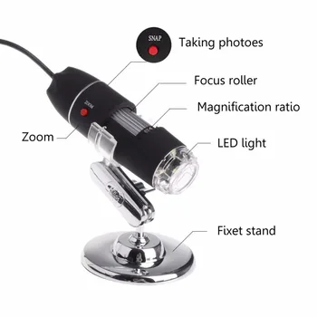 1600X 2MP Zoom Mikroskopu 8 LED USB Skaitmeninis Kišeninis didinamasis stiklas Endoskopą Fotoaparatas